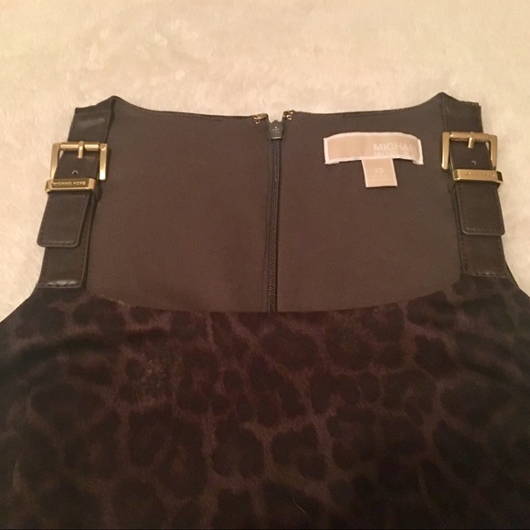 Michael Kors Brown Leopard Print Dress - Picture 2 of 4
